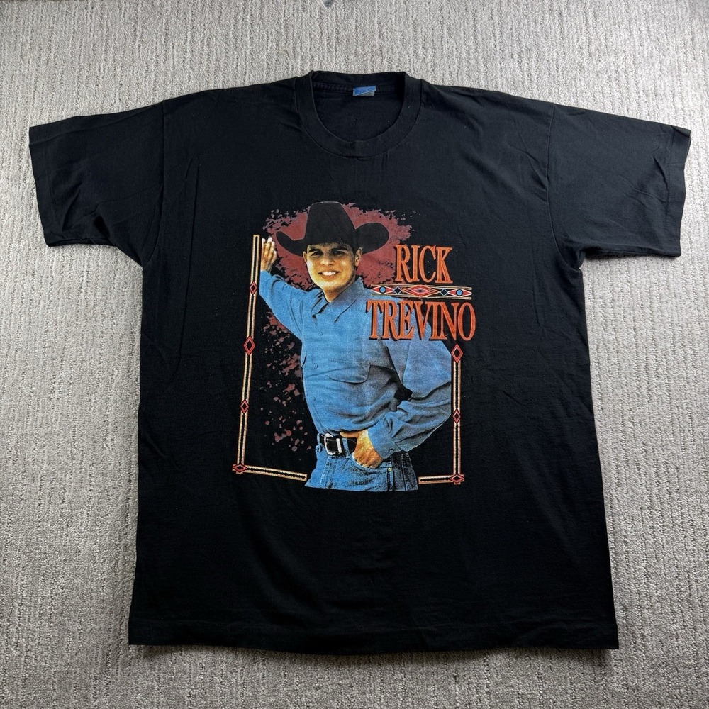 Vintage Rick Trevino Tour T Shirt Mens Size XL Country Music Band Tee 1995 Black